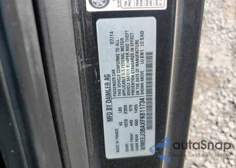 2015 Smart Fortwo Pure из США, поврежденный, VIN WMEEJ3BAXFK811734